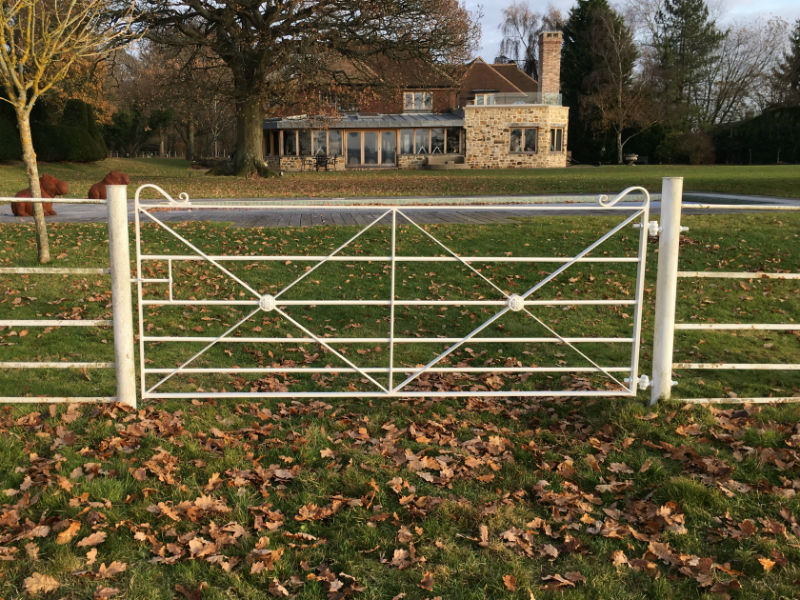 white estate gate